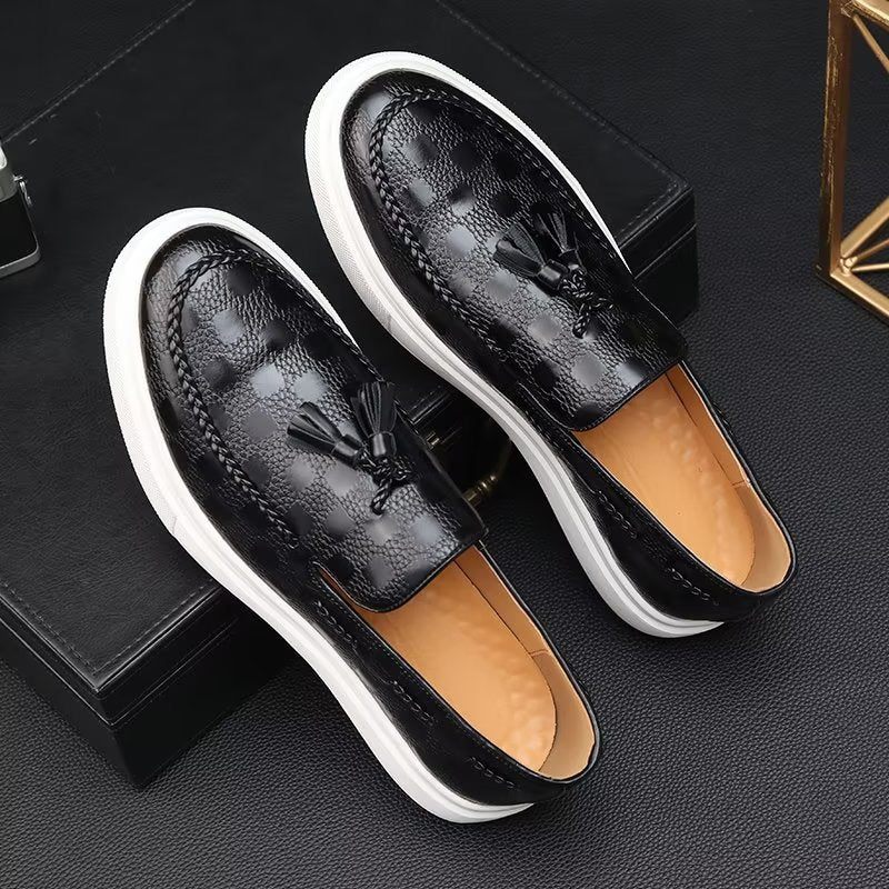 Férfi Alkalmi Cipők Slip-on Platform Bojt - Fekete