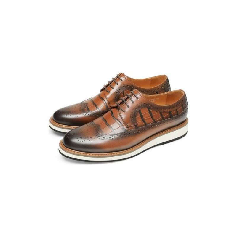 Férfi Alkalmi Cipők Tehénbőr Designer Brogue - Kávé