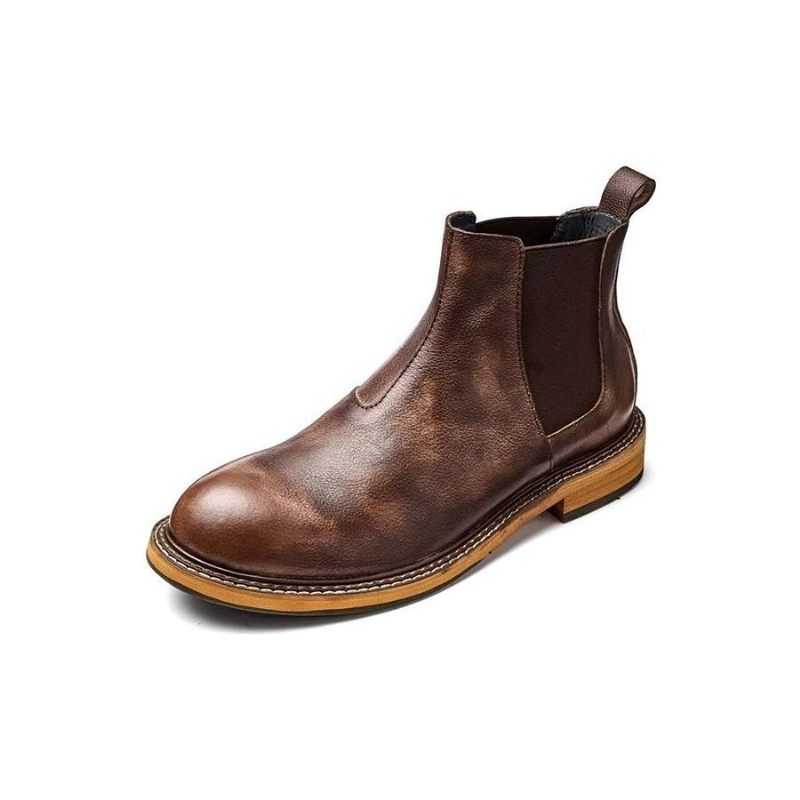 Férfi Csizma Dombornyomott Elegance Slip-on Bokacsizma