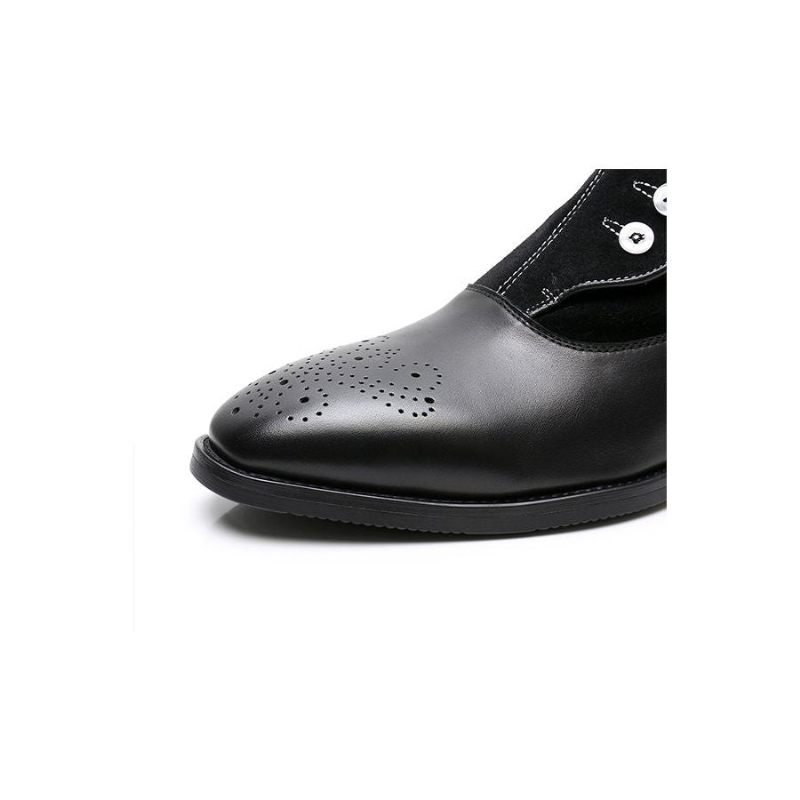 Férfi Csizma Regal Alligator Texture Wingtip Bokacsizma - Fekete