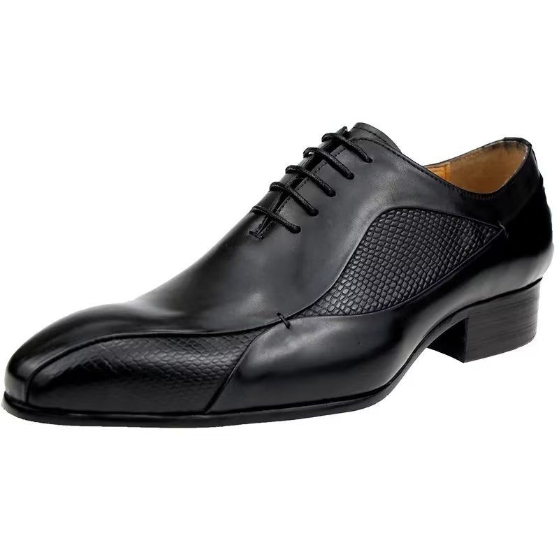 Férfi Formális Cipő Elegáns Brogue Nuptial Oxford Bőrcipő - Fekete