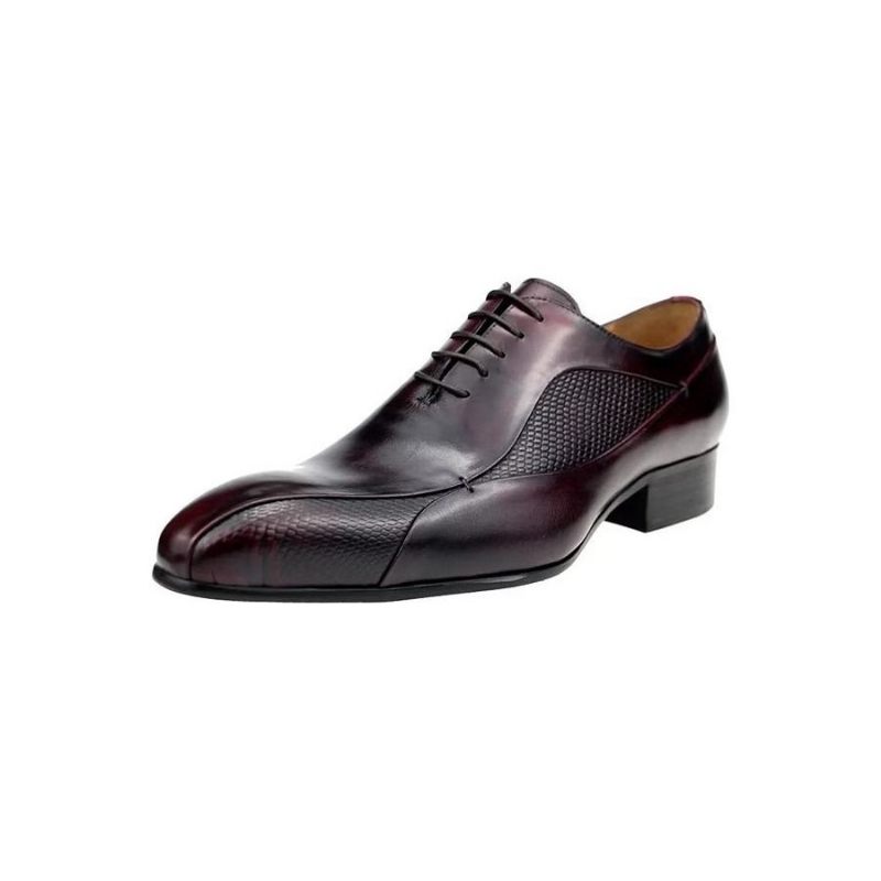 Férfi Formális Cipő Elegáns Brogue Nuptial Oxford Bőrcipő - Piros