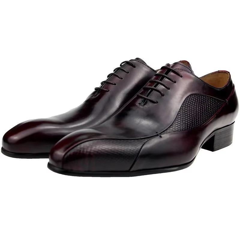 Férfi Formális Cipő Elegáns Brogue Nuptial Oxford Bőrcipő - Piros