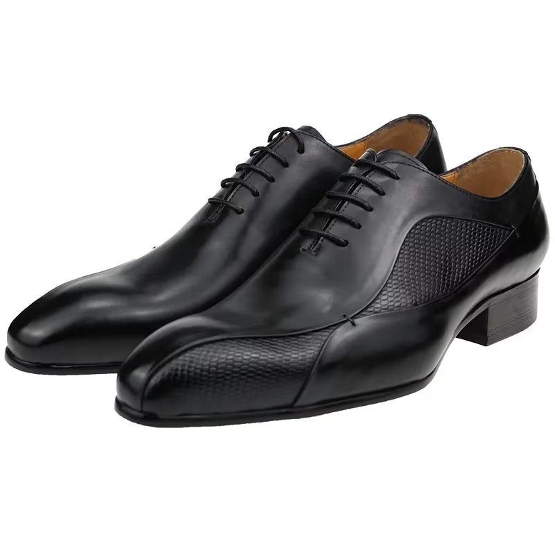 Férfi Formális Cipő Elegáns Brogue Nuptial Oxford Bőrcipő - Fekete