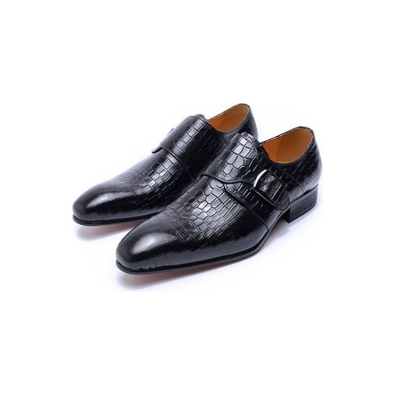 Férfi Formális Cipő Elegáns Luxus Croc Monkstrap Ruhacipő