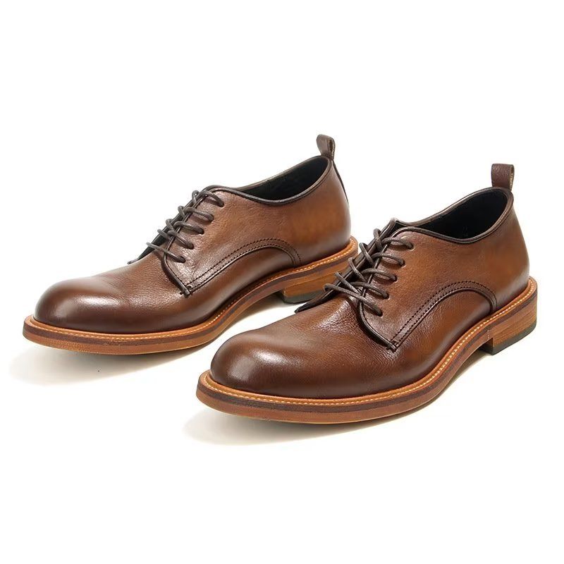 Férfi Formális Cipő Elegáns Retro Brogue Bőr Ruha Oxford - Barna