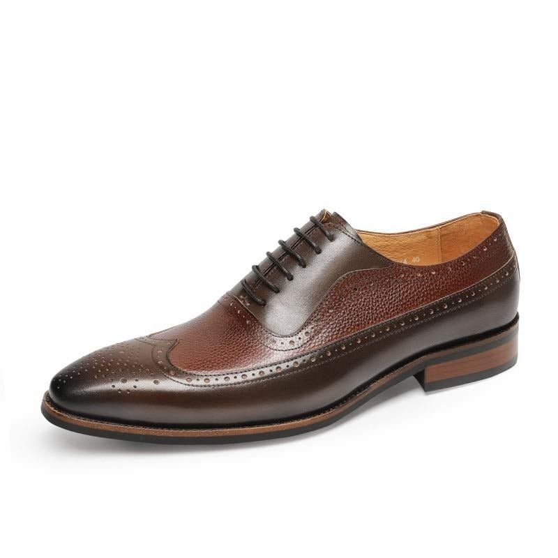 Férfi Formális Cipő Hegyes Fűzős Brogues - Kávé