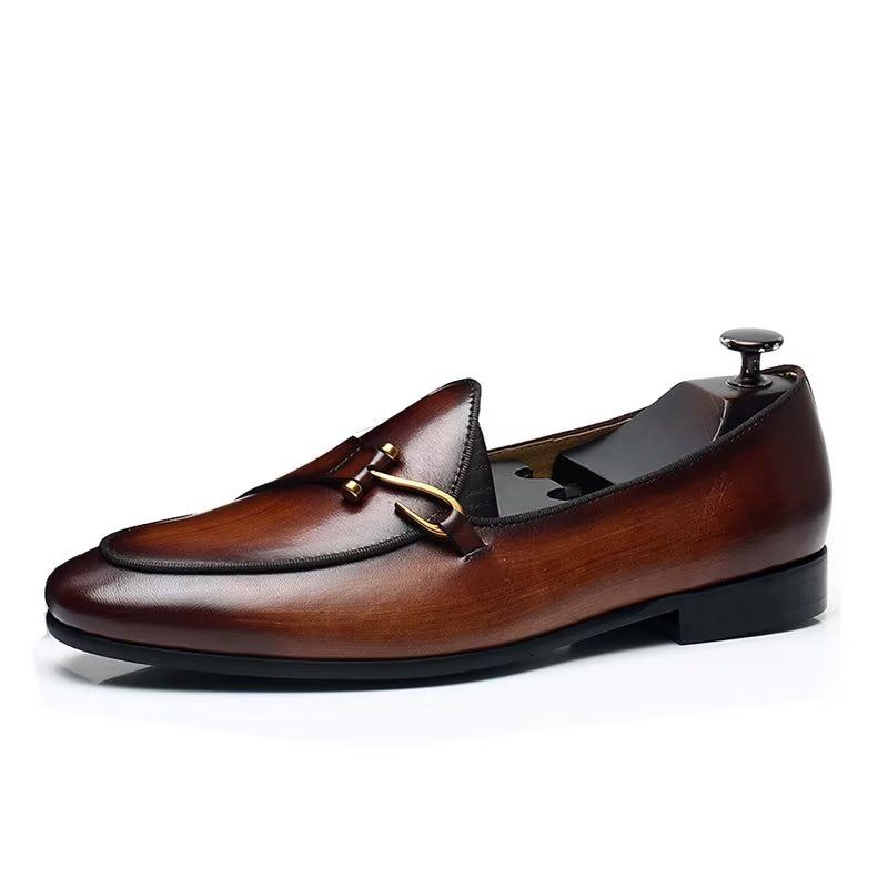 Férfi Formális Cipő Klasszikus Brogue Slip-ons - Barna