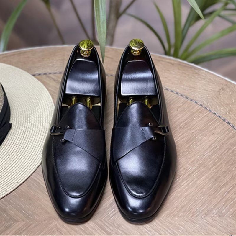 Férfi Formális Cipő Klasszikus Brogue Slip-ons - Kék