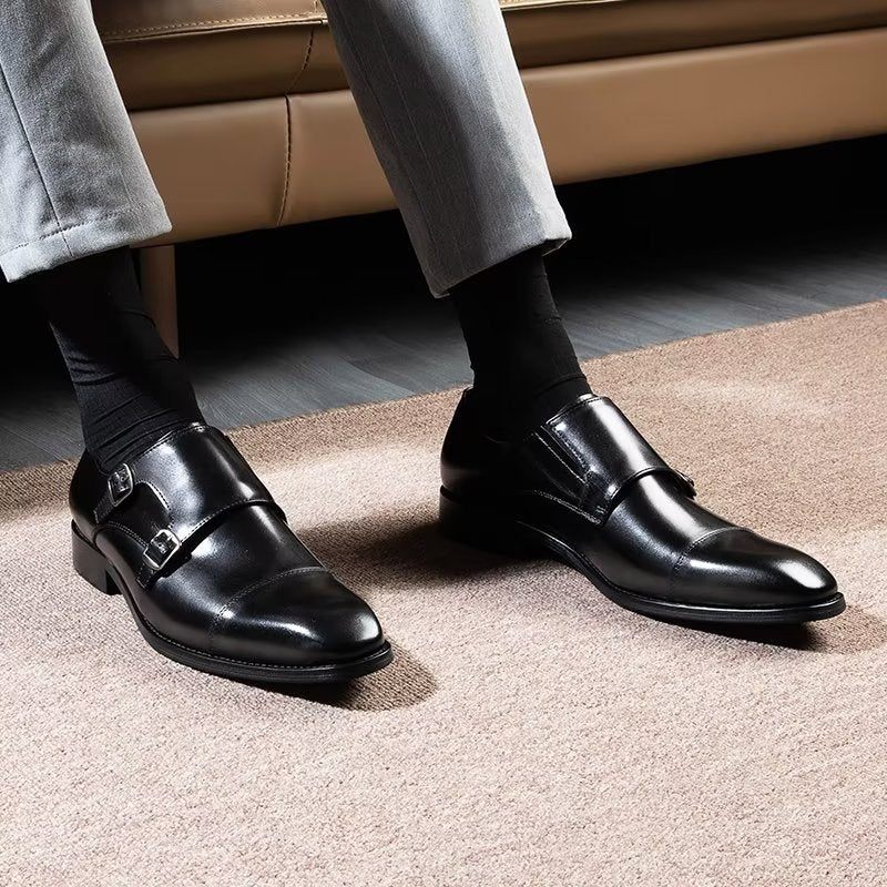 Férfi Formális Cipő Monkstrap Ruhacipő - Fekete