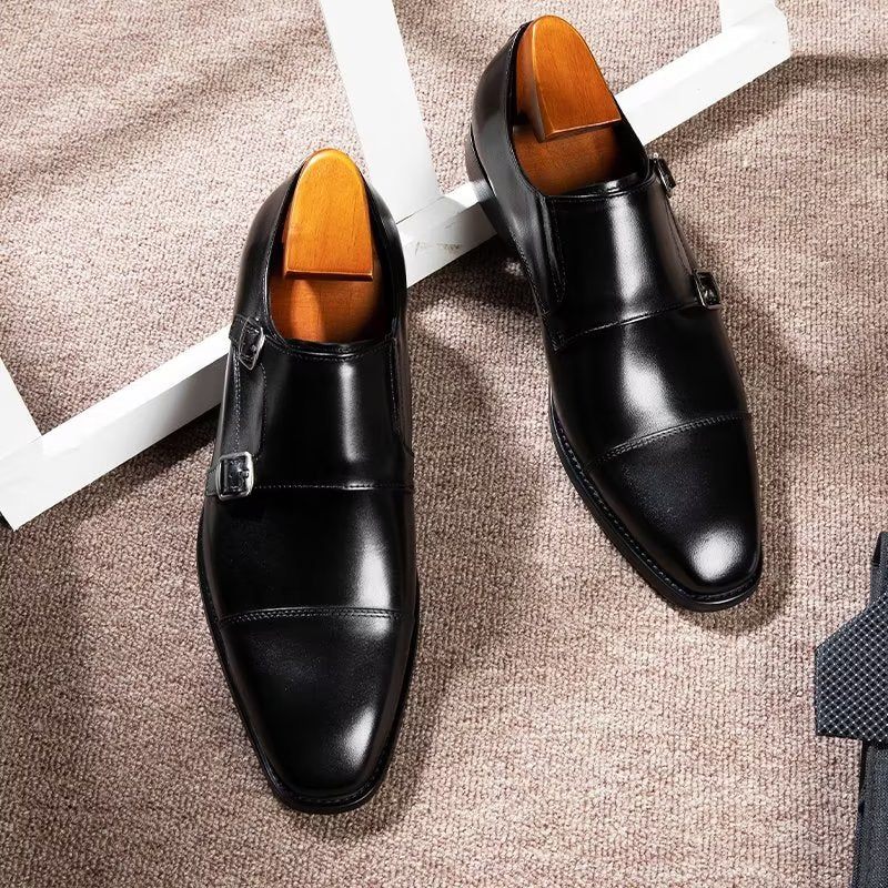 Férfi Formális Cipő Monkstrap Ruhacipő - Fekete