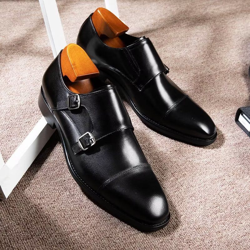 Férfi Formális Cipő Monkstrap Ruhacipő - Fekete