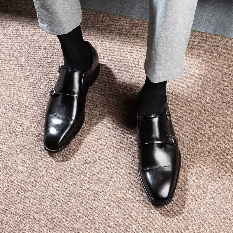 Férfi Formális Cipő Monkstrap Ruhacipő - Fekete