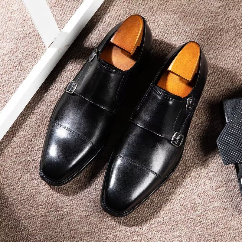 Férfi Formális Cipő Monkstrap Ruhacipő - Fekete