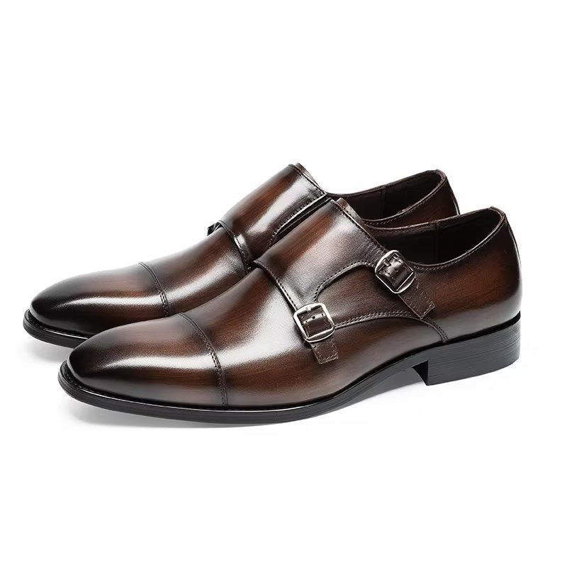 Férfi Formális Cipő Monkstrap Ruhacipő - Kávé