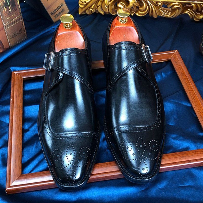 Férfi Formális Cipő Wingtip Oxford Ruhacipő Exquisite Elegance - Fekete