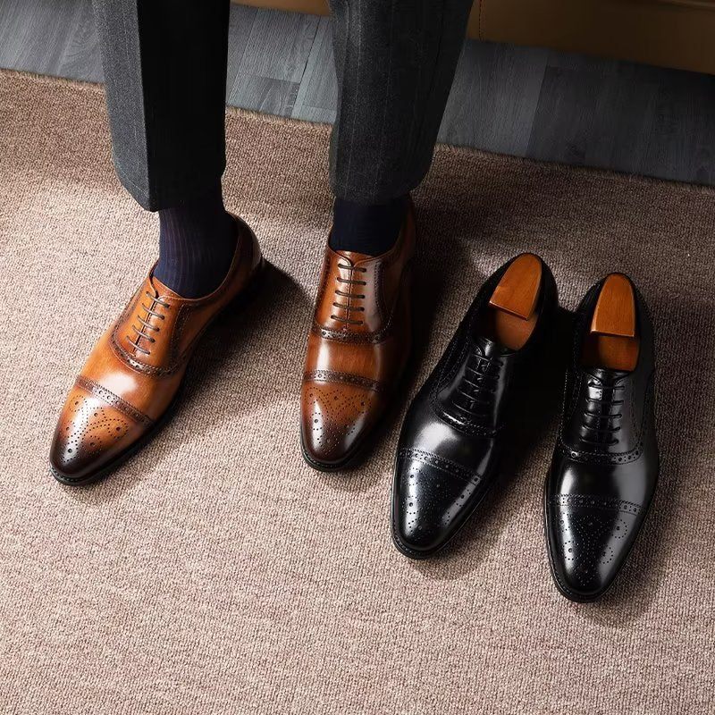 Férfi Formális Cipők Elegáns Brogues Ruhacipők - Fekete