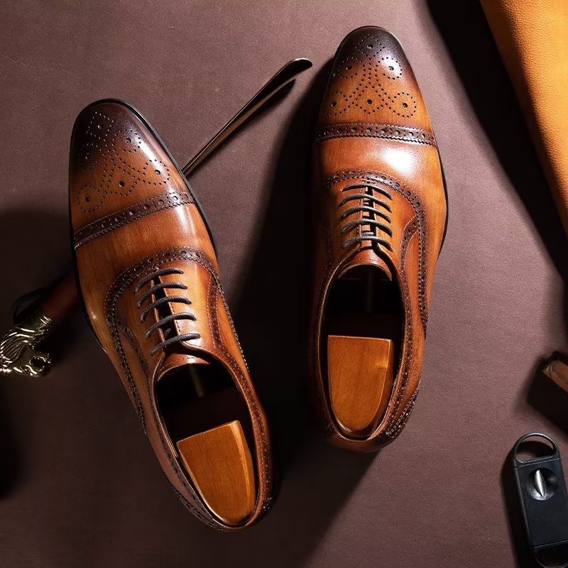 Férfi Formális Cipők Elegáns Brogues Ruhacipők - Kávé