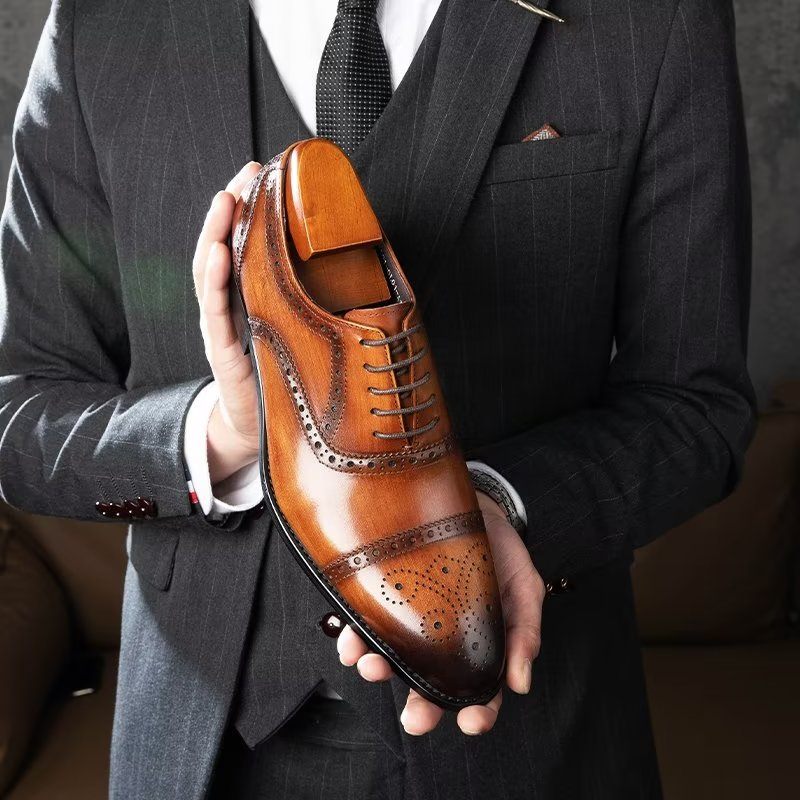 Férfi Formális Cipők Elegáns Brogues Ruhacipők - Kávé