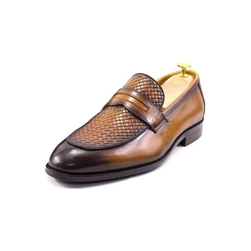 Férfi Formális Cipők Elegáns Klasszikus Bőr Brogue Slip-ons