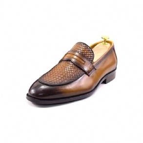 Férfi Formális Cipők Elegáns Klasszikus Bőr Brogue Slip-ons