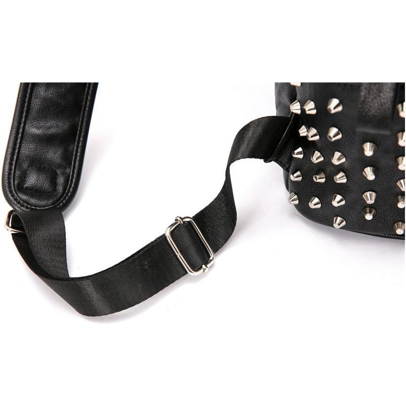 Férfi Hátizsákok Zipper Rivets Chic Handle Hátizsák - Fekete