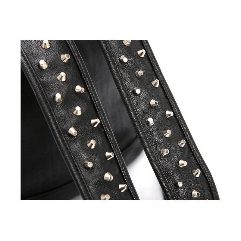 Férfi Hátizsákok Zipper Rivets Chic Handle Hátizsák - Fekete