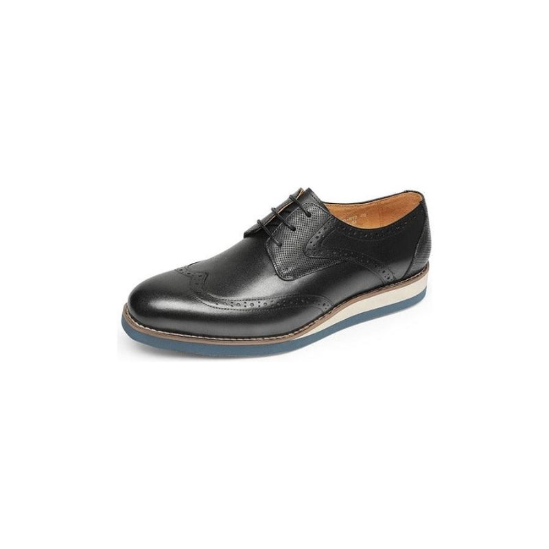 Férfi Hivatalos Cipő Egzotikus Textúrájú Wingtip Oxford Alkalmi