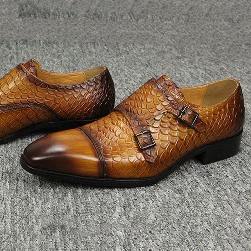 Férfi Hivatalos Cipő Elegáns Egyedi Bőr Brogue Esküvői - Barna