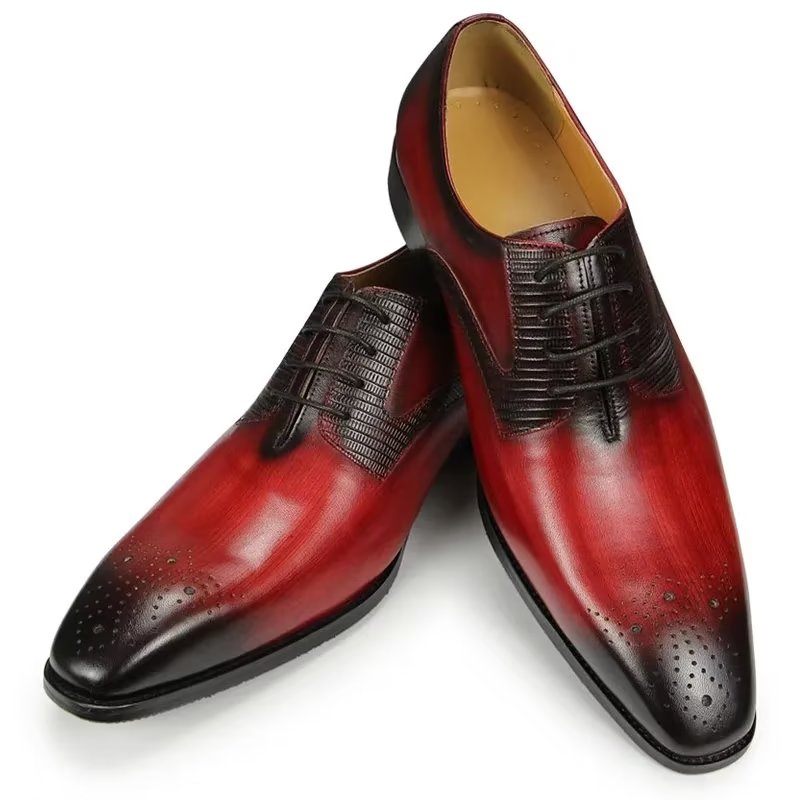 Férfi Hivatalos Cipő Elegáns Esküvői Brogues - Piros