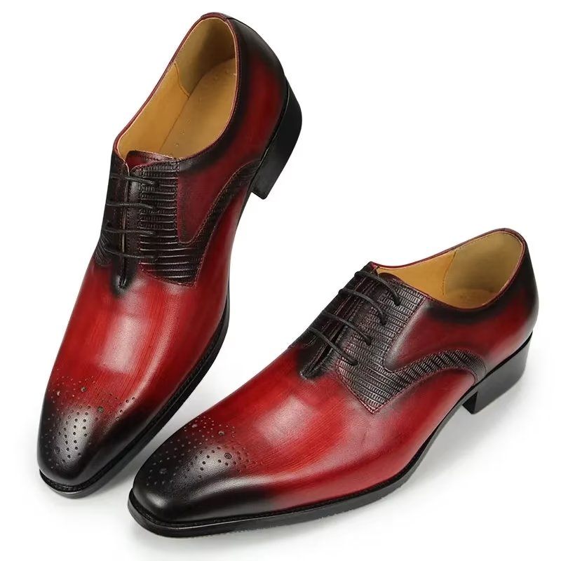 Férfi Hivatalos Cipő Elegáns Esküvői Brogues - Piros