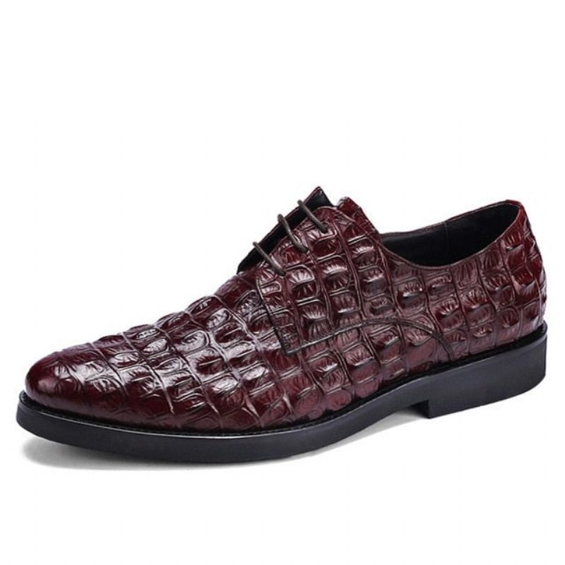 Férfi Hivatalos Cipő Luxus Dombornyomott Bőr Oxford Brogues - Piros