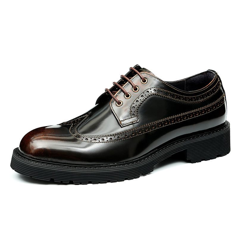 Férfi Hivatalos Cipő Luxus Oxford Brogue Ruhacipő - Kávé