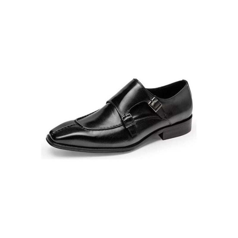 Férfi Hivatalos Cipő Monkstrap Elegáns Tehénbőr Ruhacipő - Fekete