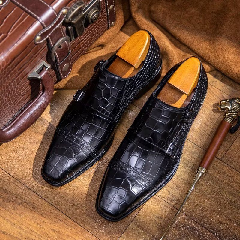 Férfi Hivatalos Cipő Monkstraps Ruhacipő - Fekete