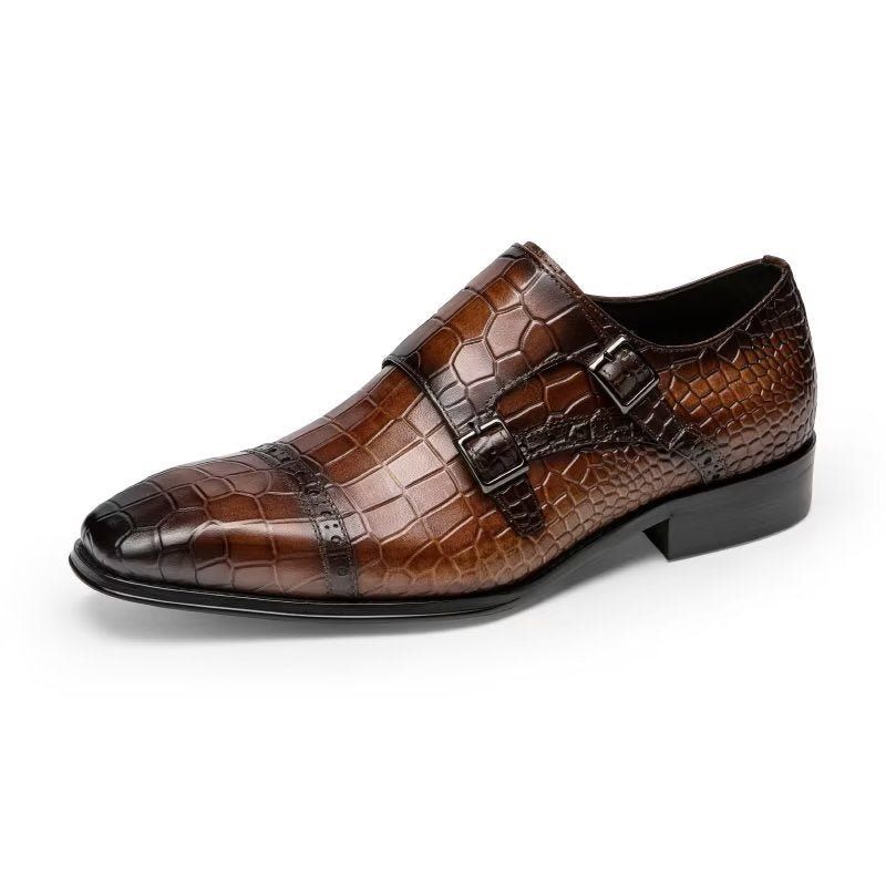 Férfi Hivatalos Cipő Monkstraps Ruhacipő - Kávé