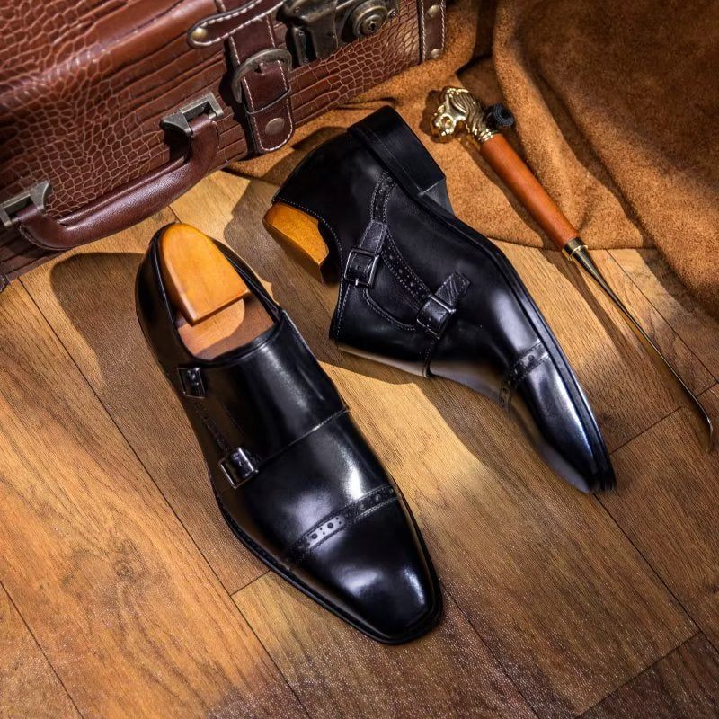 Férfi Hivatalos Cipő Monkstraps Ruhacipő - Fekete