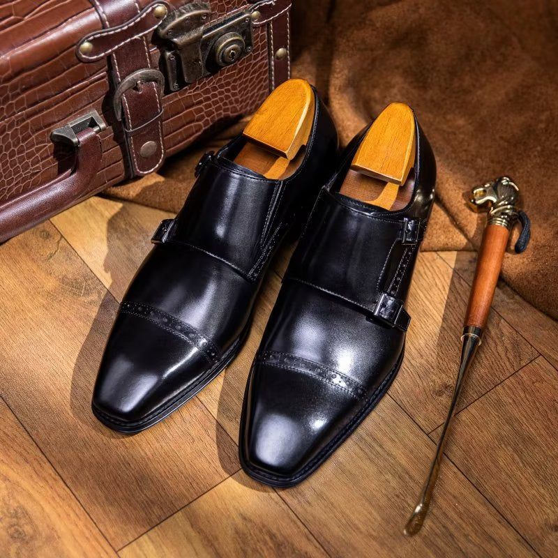 Férfi Hivatalos Cipő Monkstraps Ruhacipő - Fekete