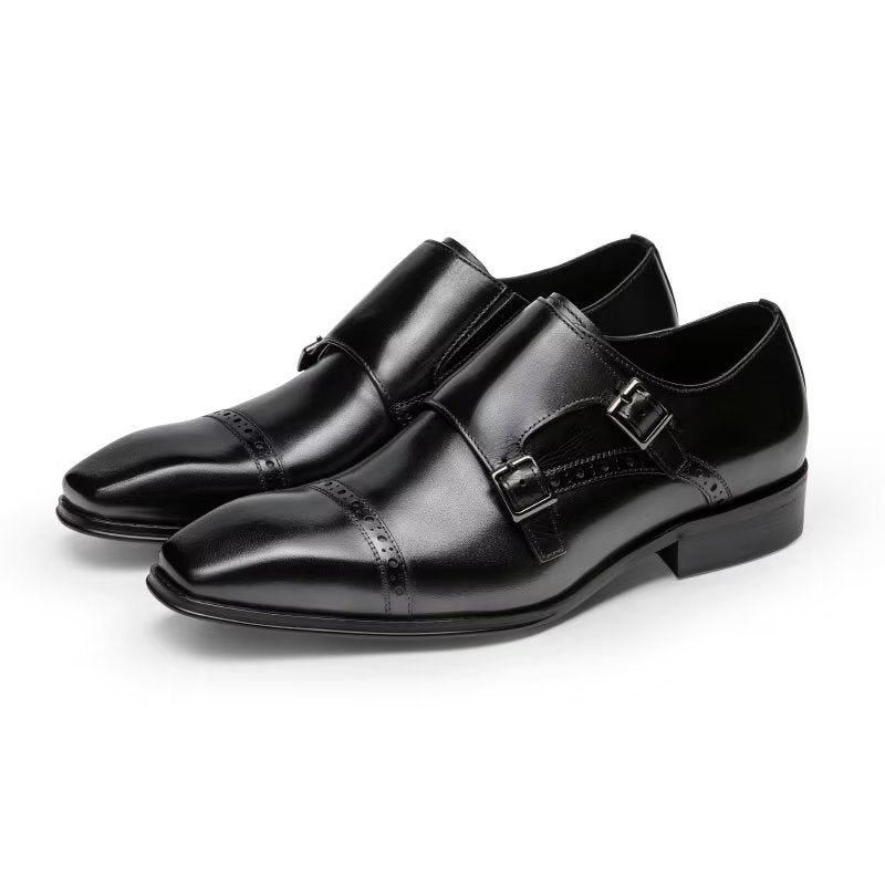 Férfi Hivatalos Cipő Monkstraps Ruhacipő - Fekete