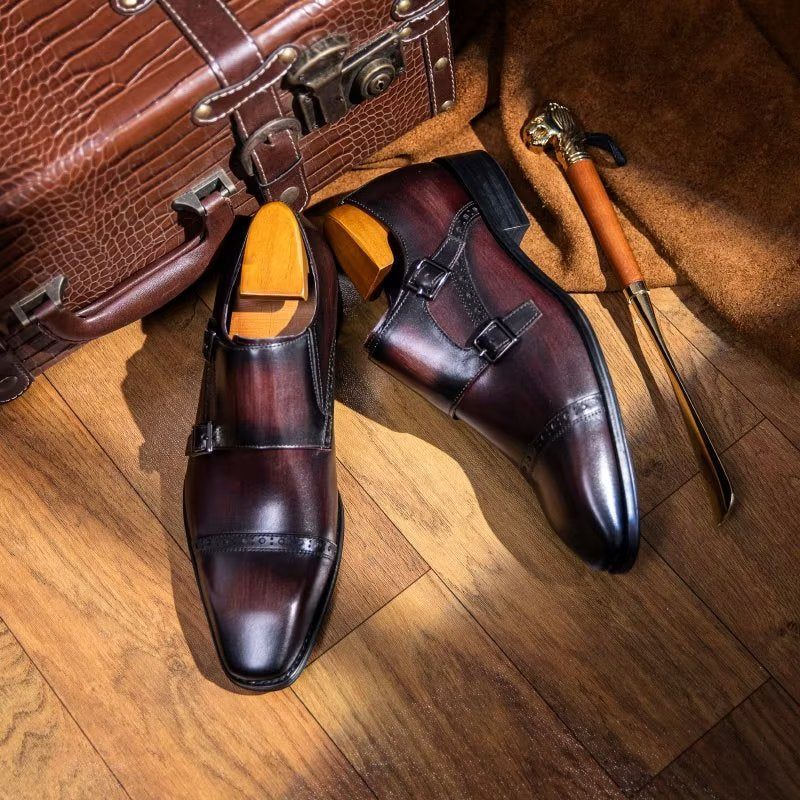 Férfi Hivatalos Cipő Monkstraps Ruhacipő - Kávé