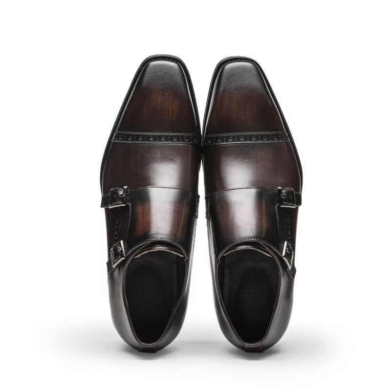 Férfi Hivatalos Cipő Monkstraps Ruhacipő - Kávé