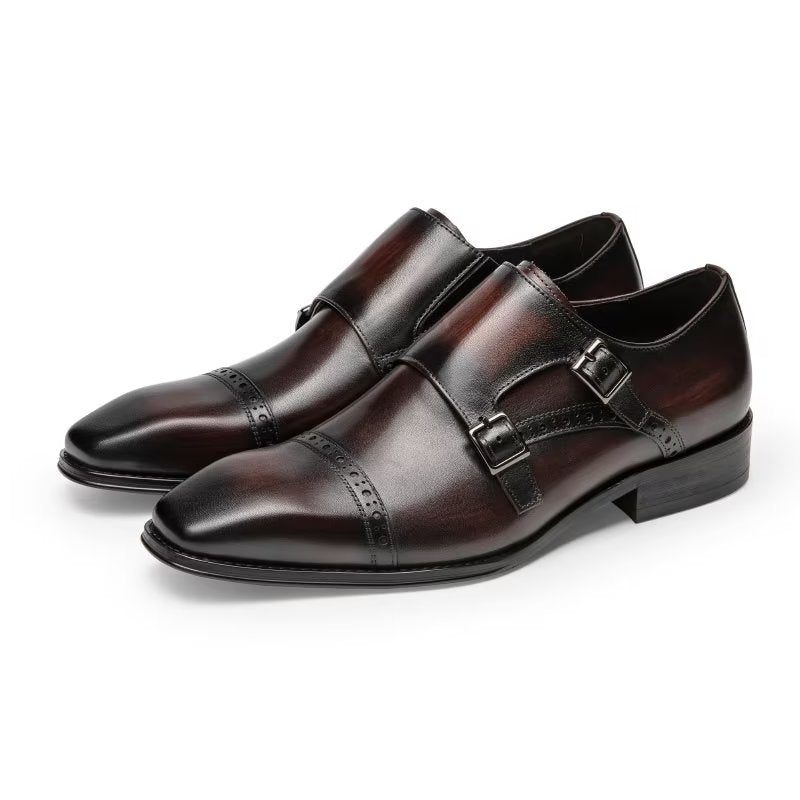 Férfi Hivatalos Cipő Monkstraps Ruhacipő - Kávé