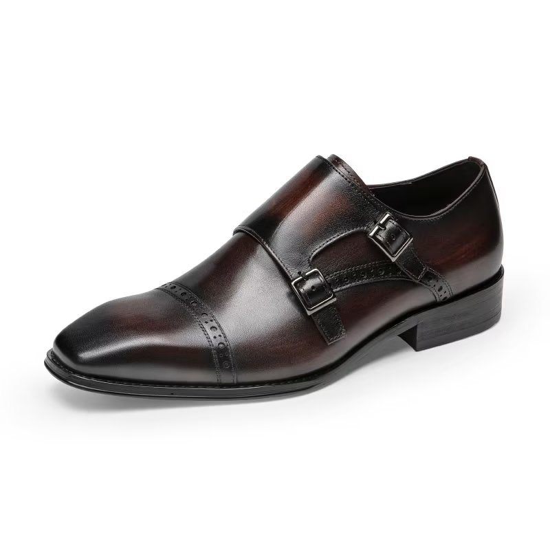 Férfi Hivatalos Cipő Monkstraps Ruhacipő - Kávé