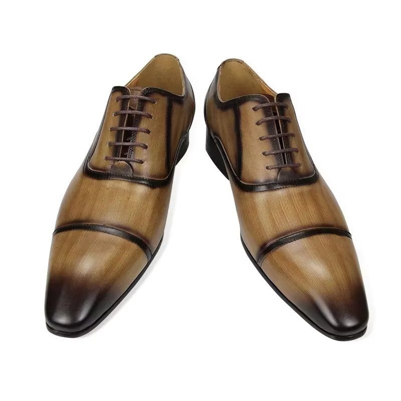 Férfi Hivatalos Cipő Valódi Bőr Elegance Esküvői Brogues - Barna