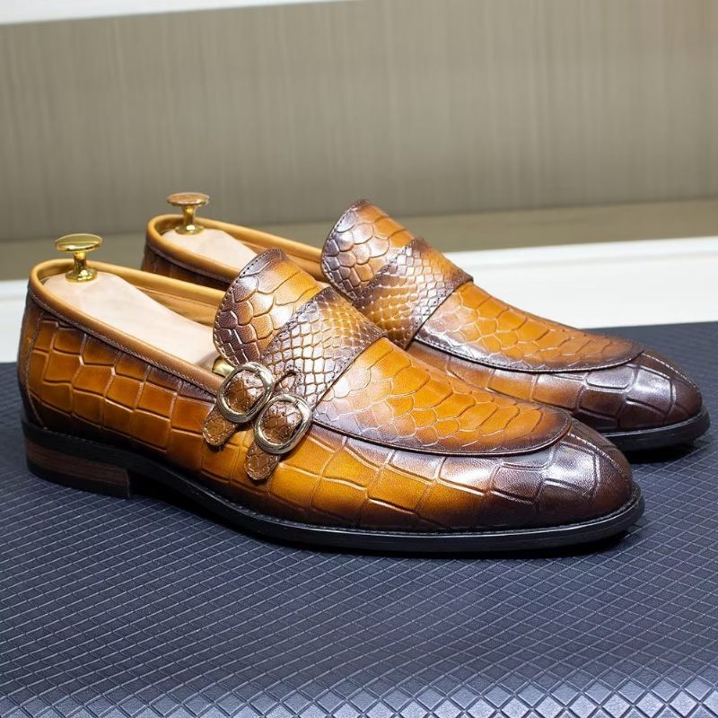 Férfi Hivatalos Cipő Valódi Bőr Elegáns Crocformal Classic Brogues - Barna