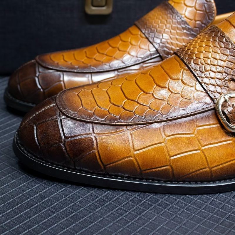 Férfi Hivatalos Cipő Valódi Bőr Elegáns Crocformal Classic Brogues - Barna