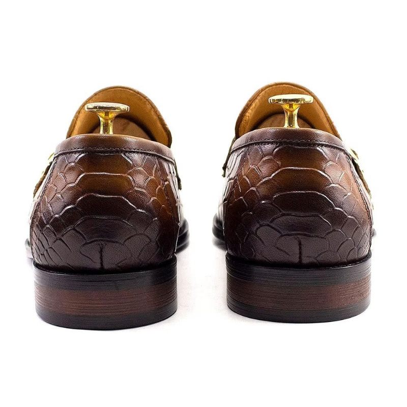 Férfi Hivatalos Cipő Valódi Bőr Elegáns Crocformal Classic Brogues - Barna