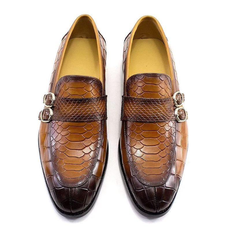 Férfi Hivatalos Cipő Valódi Bőr Elegáns Crocformal Classic Brogues - Barna