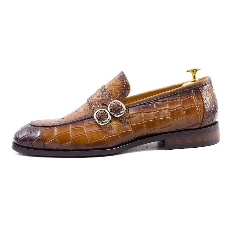 Férfi Hivatalos Cipő Valódi Bőr Elegáns Crocformal Classic Brogues - Barna