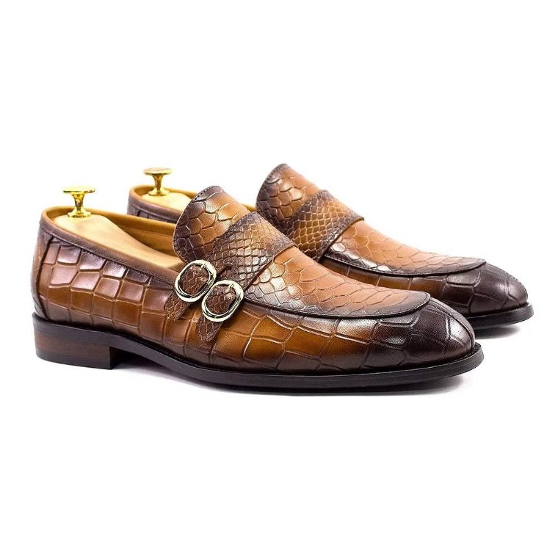 Férfi Hivatalos Cipő Valódi Bőr Elegáns Crocformal Classic Brogues - Barna